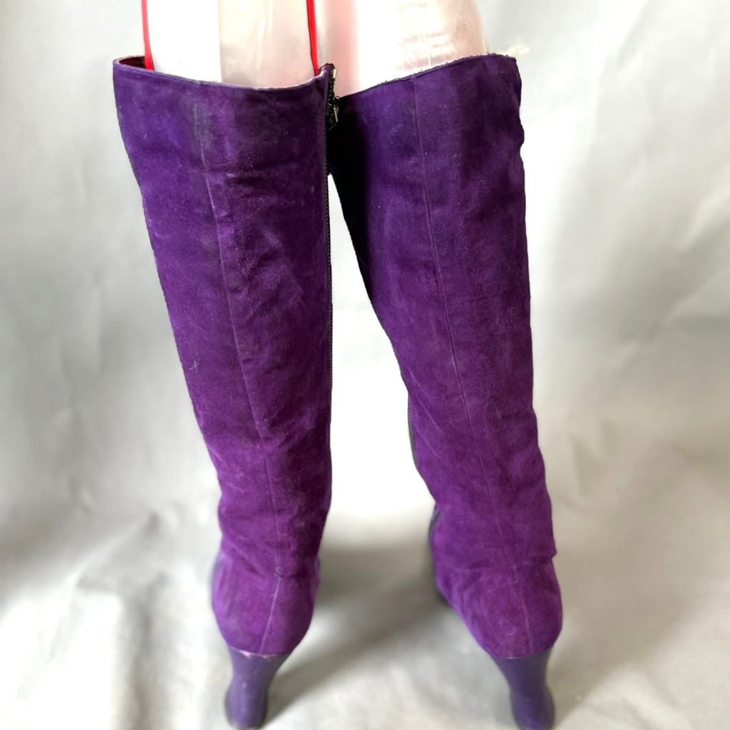 Gorgroys 60s Spanish Purple Leather Knee Boots